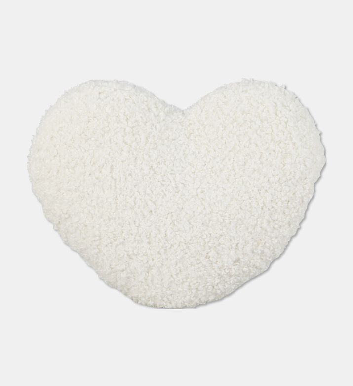 Home Deco and More Heart-shaped Cushion, White, Packshot View