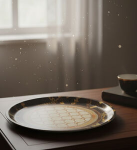 Baci Milano Round Horses Straps Serving Tray 40 Cm, Packshot View