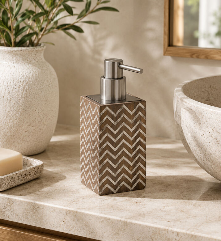 Home Deco and More Stainless Steel Wave Soap Dispenser, Packshot View