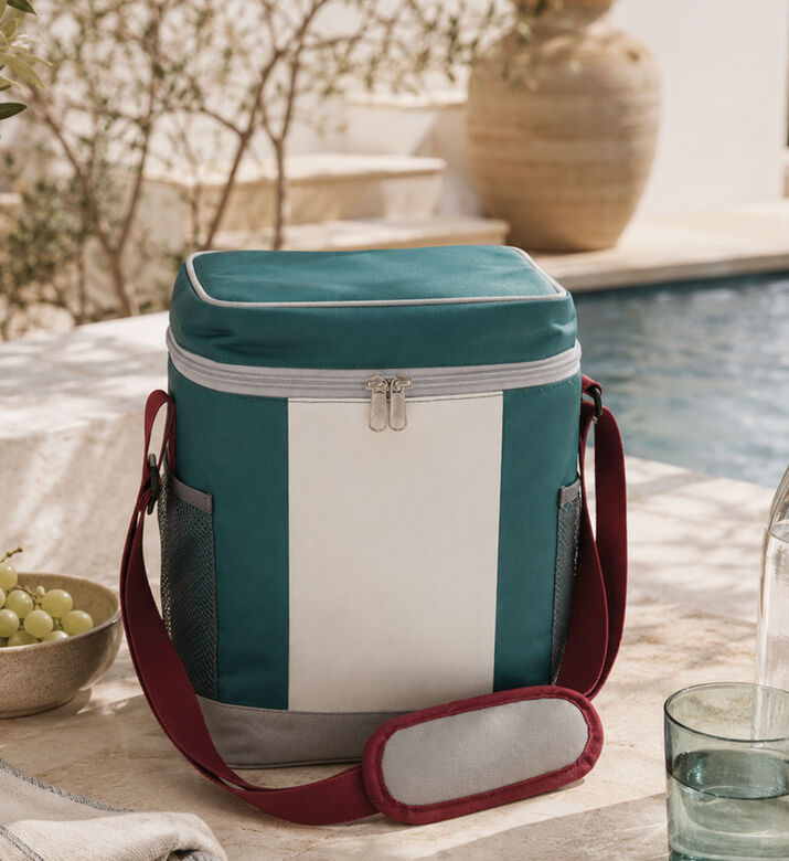 Home Deco and More Double-zippered Cooler Bag, Dark-green, 30-l, Packshot View