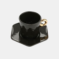 Porcelain Geometric Espresso Cup