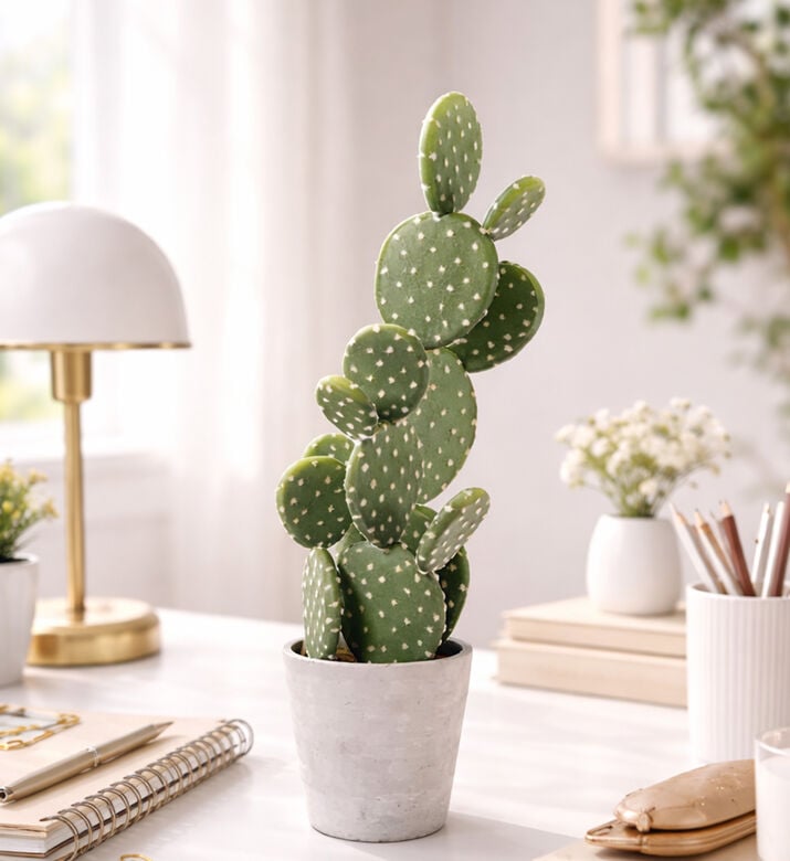 Decostar Cactaceae Hillock Medium Faux Pot, Green, L, Packshot View