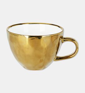 Home Deco and More Porcelain Large Metallic Gold Mug, Packshot View