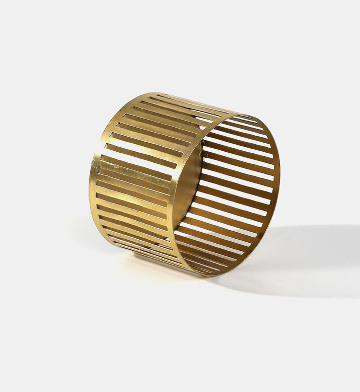 Golden Stripes Candle Holder