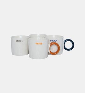 Printed Coffee Cup 4-piece Set