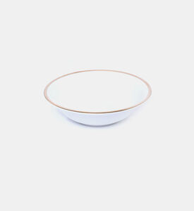 Home Deco and More Gold-rimmed Porcelain Breakfast Bowl, Packshot View