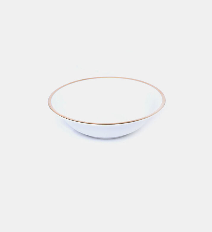 Home Deco and More Gold-rimmed Porcelain Breakfast Bowl, Packshot View