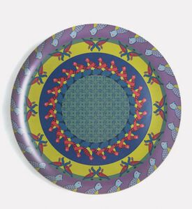 Images D'Orient Birds Of Paradise Round Laminated Tray, Packshot View
