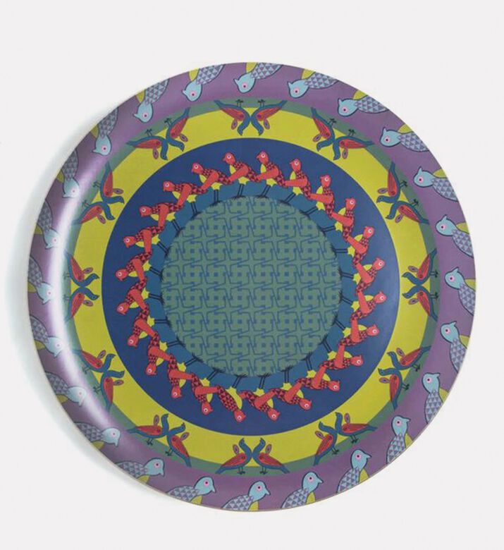 Images D'Orient Birds Of Paradise Round Laminated Tray, Packshot View