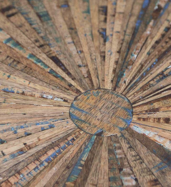 Sunburst Wooden Dining Table