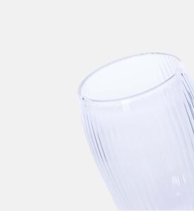Double Wall Stripe Clear Glass Mug 2-piece Set - 350ml