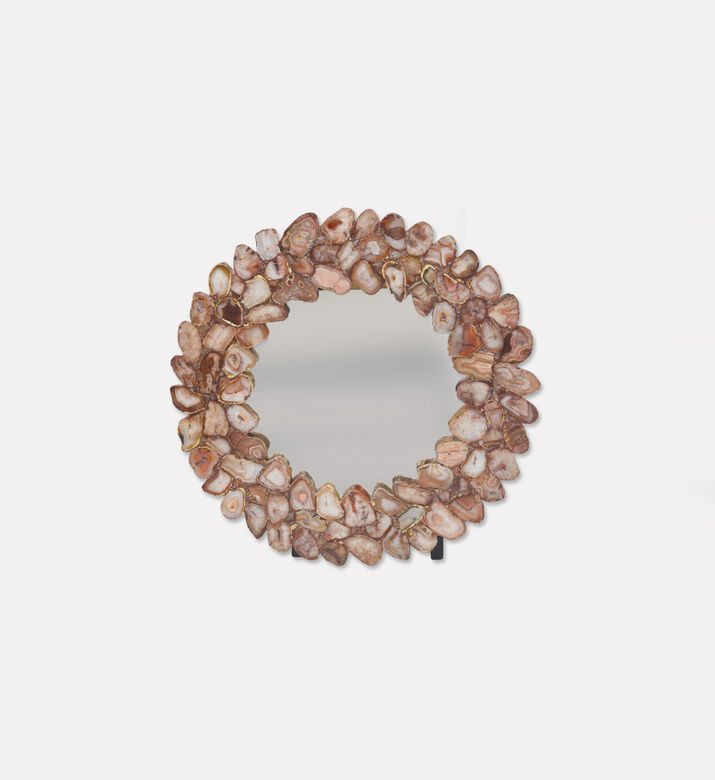 Home Deco and More Quartz Stones Frame Mirror, Packshot View
