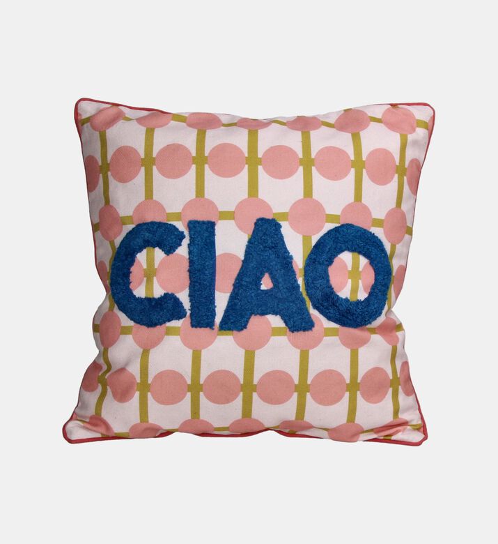 Ciao Inscribed Square Cushion
