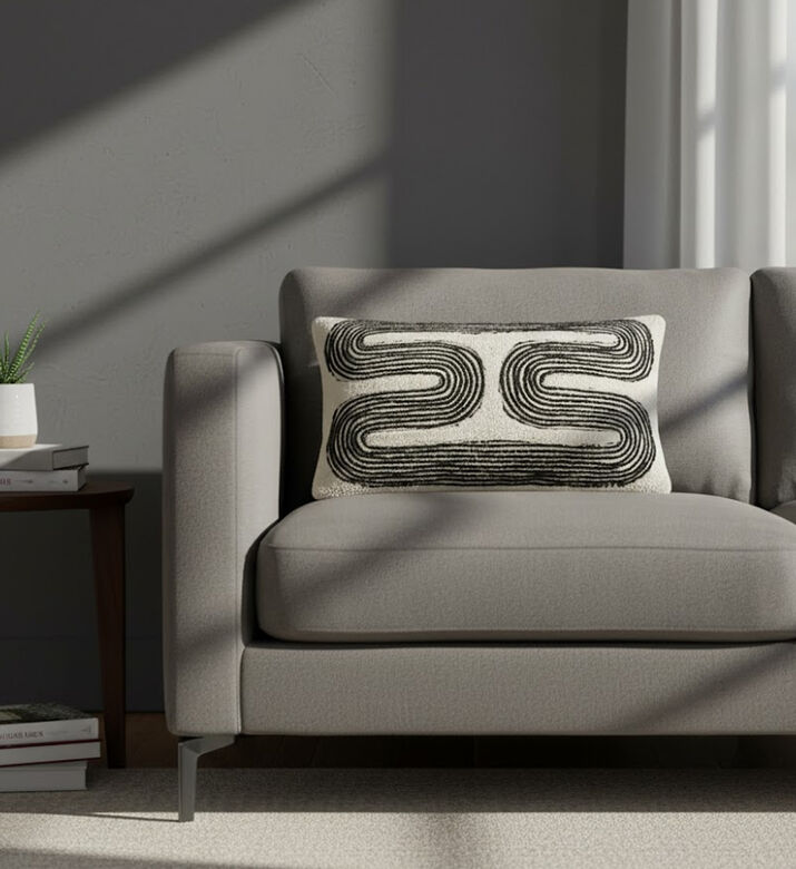 Home Deco and More Moonlight Cotton Rectangular Cushion, Packshot View