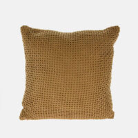 Knited Square Textured Filled And Vaccumed Cushion