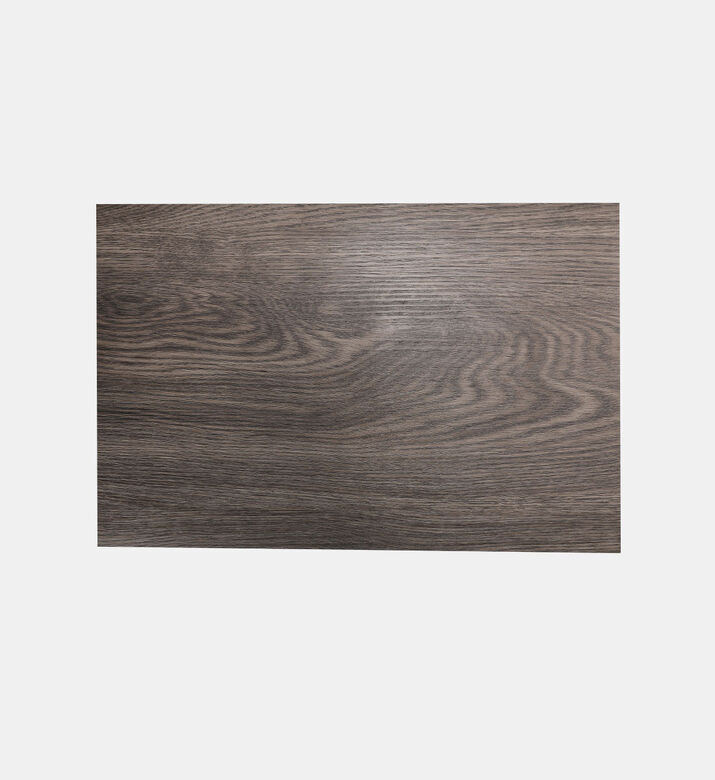 Excellent Houseware Polyvinyl Wood Square Placemat, Brown, Packshot View