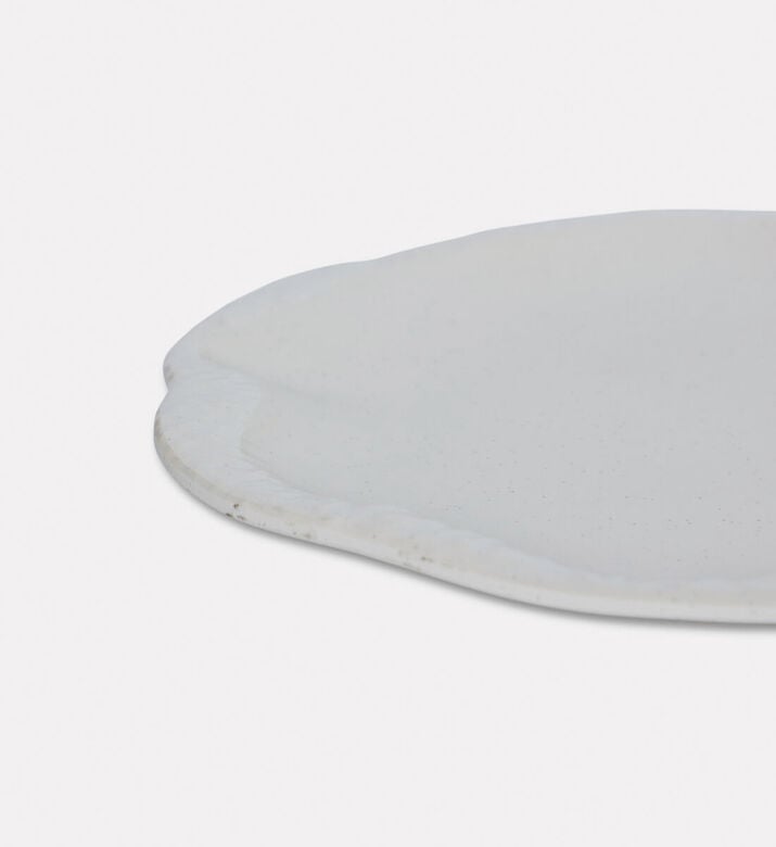 Home Deco and More Signature Ceramic Large Plate Set Of 4, White, L, Packshot View