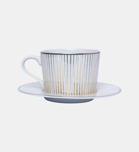 Glint Porcelain Gold Details Tea Cup Saucer Set