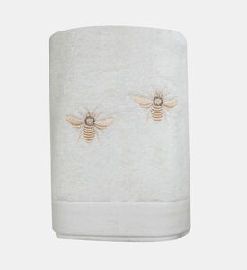 Home Deco and More Bee Cotton Terry Towel, White, 100x150-cm, Packshot View
