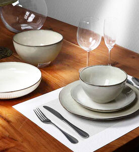 Cream Porcelain Dinner Plate