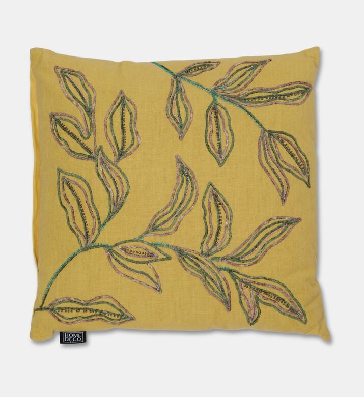 Home Deco and More Zinnia Embroidered Beadwork Filled Cushion, Packshot View