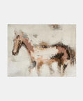 Horse Abs Wood Rectangular Painting