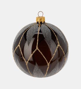 Home Deco and More Ball Xmas Glas, Black, Packshot View