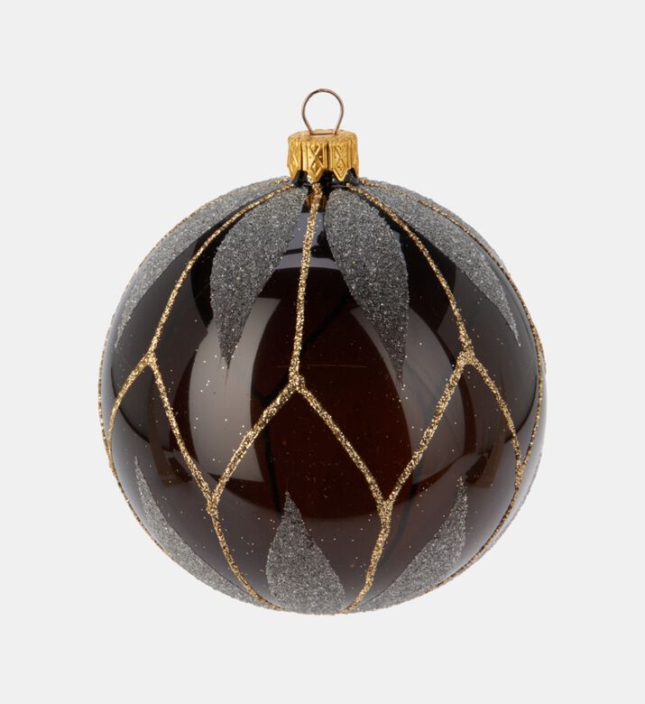 Home Deco and More Ball Xmas Glas, Black, Packshot View