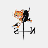 Stainless Steel Cat Shaped Windmill