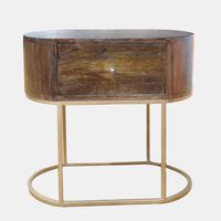 Alexa 1-drawer Oval Bedside Table