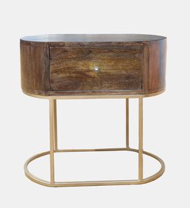 Alexa 1-drawer Oval Bedside Table