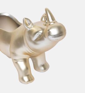 Stoneware Rhinoceros Large Planter 22.3x8x12.8 Cm