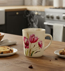 Home Deco and More Flowerfield Flroal Mug, Tulip, Packshot View