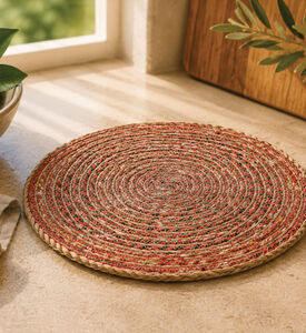 Home Deco and More Seagrass Round-shape Placemat, Packshot View