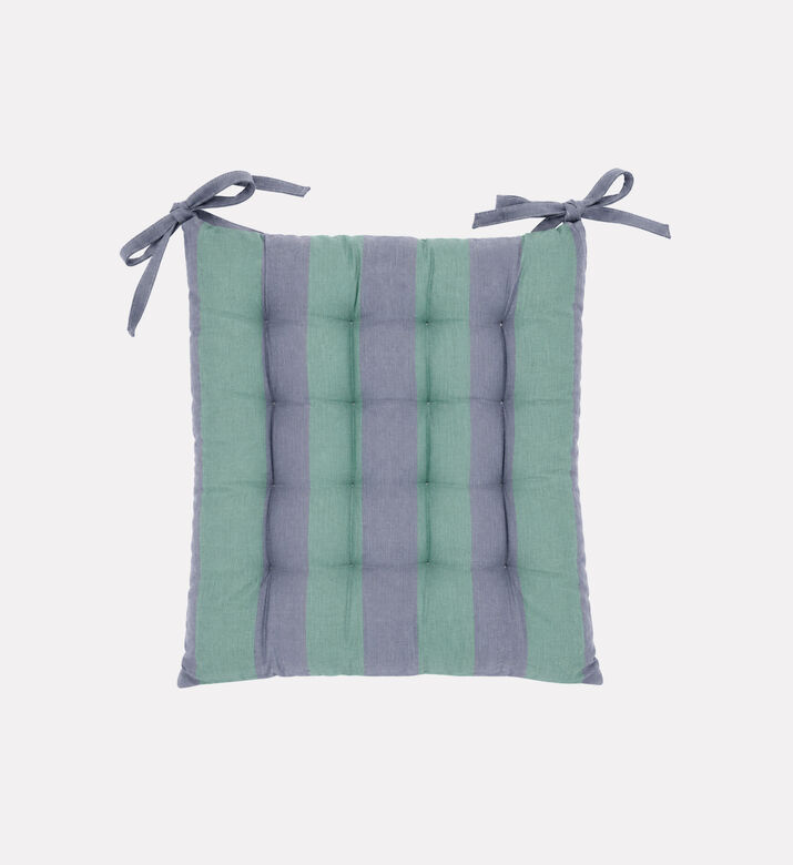 Home Deco and More Cotton Striped Chair Pad, Packshot View