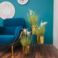 Gold-toned Wire Metal Pot Stand