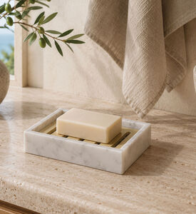Home Deco and More Nina Marble Soap Dish, Packshot View