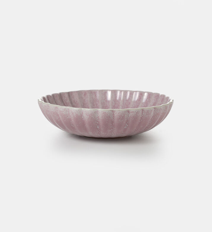 Stoneware Ribbed Deep Plate