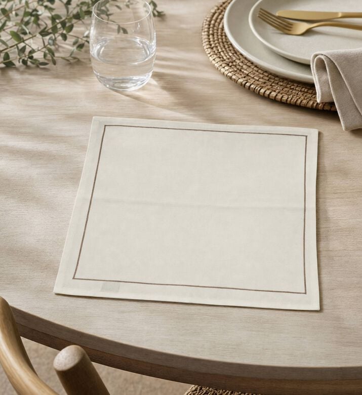 Home Deco and More Cube Layered Applique Napkin, Model View