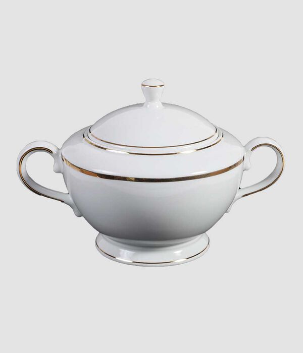 Home Deco And More Goldrimmed Porcelain Soup Tureen Accessories Home Deco & More