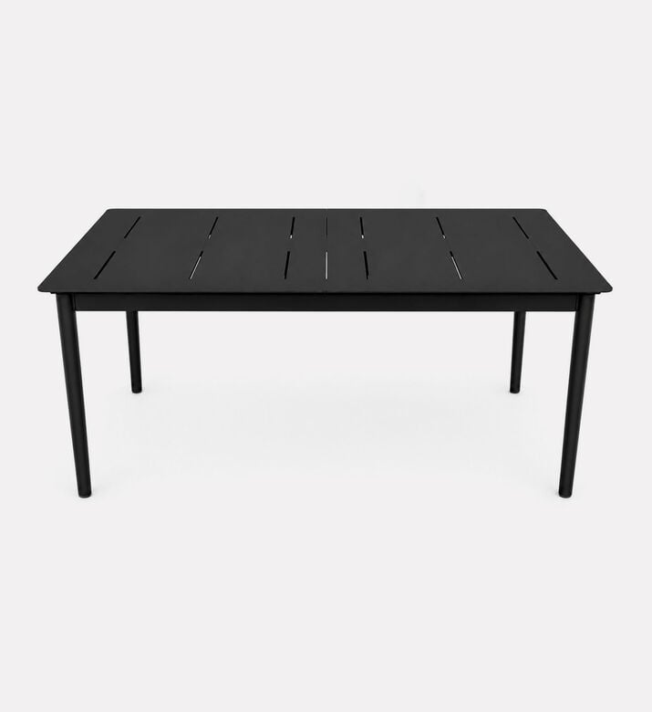 Home Deco and More Laser-cut Aluminum Extension Dining Table, Anthracite, Packshot View