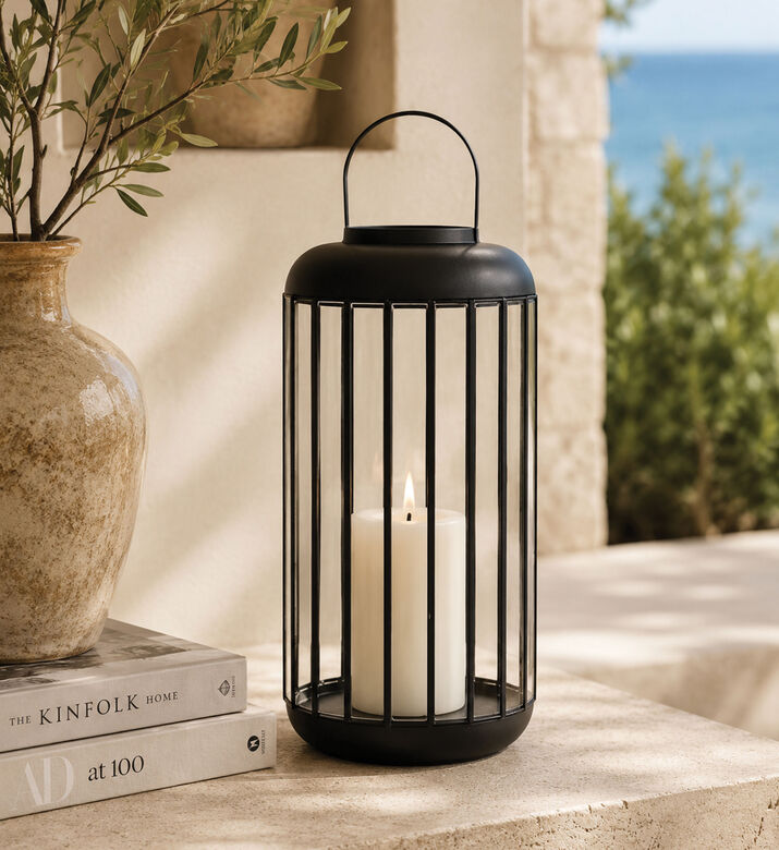Home and Styling Metal Round Hanging Lantern, Packshot View