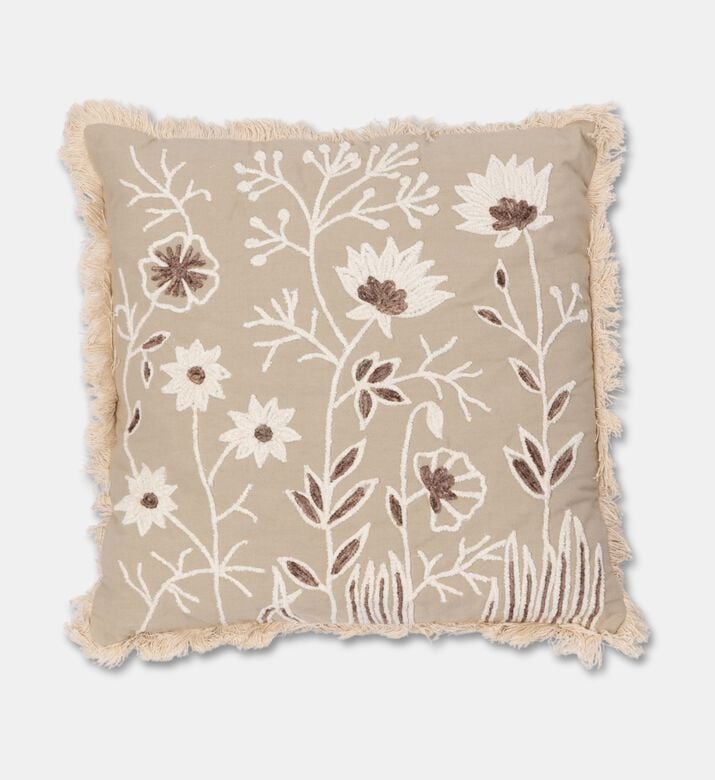 Home Deco and More Petal Embroidered Filled Cushion, Packshot View