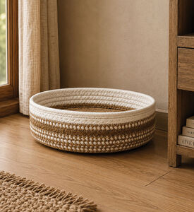 Home and Styling Cotton Baskets, Beige, 25-cm, Packshot View
