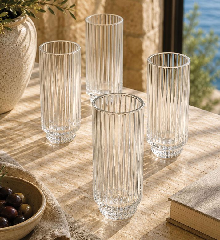 Salt and Pepper Vera Highball Glass 4-piece Set, Packshot View