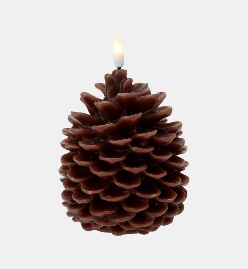 Led Illuminated Pine Cone Candle