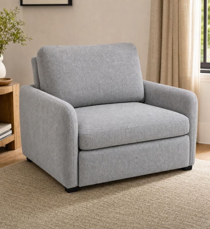 Home Deco and More Sofabed Diana 1 Seater, Grey, Model View