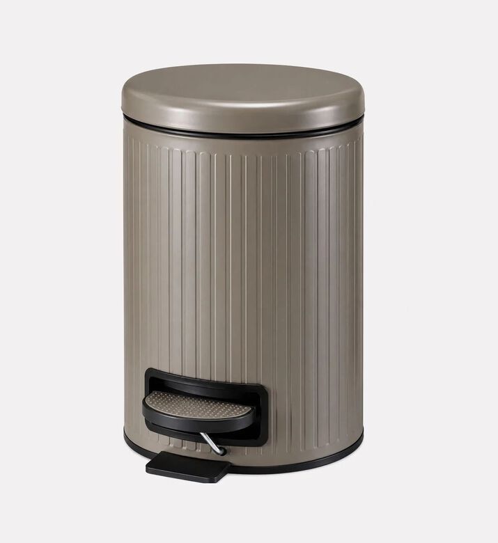 Home Deco and More Iron Foot Pedal Bin, Brown, Packshot View