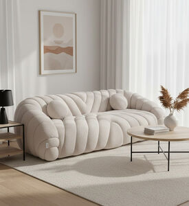 Home Deco and More Wave-patterned 3-seater Sofa, Packshot View
