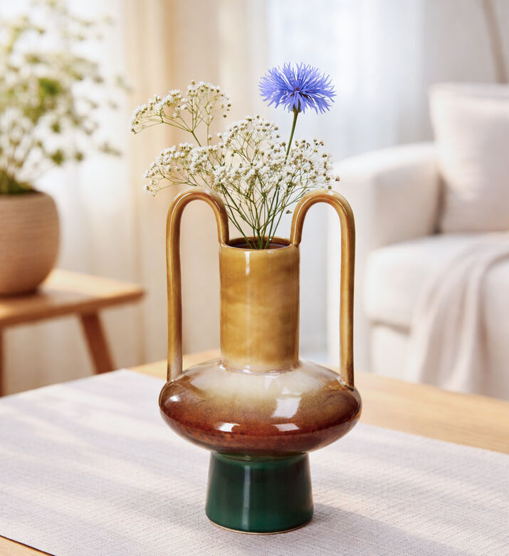 Kersten Handled Glazed Stoneware Vase 25x23x42cm, Packshot View